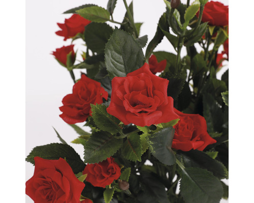 Kunstbloem roos Ø 25 H 33 cm rood