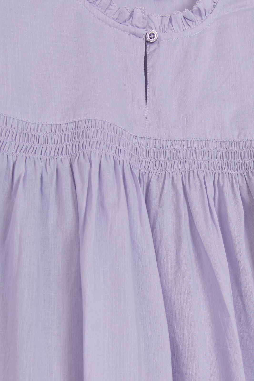 Lavendel A-lijn blouse met fladdermouwen