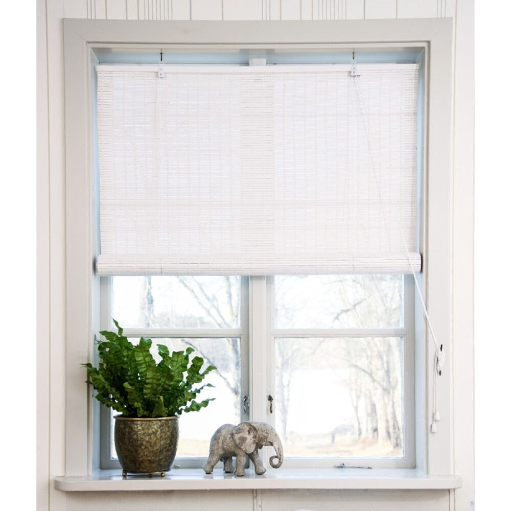 RULLEGARDIN BAMBUS HVIT 120X160CM