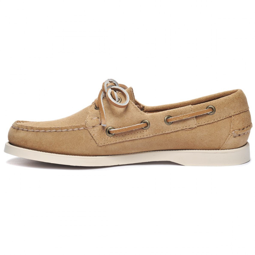DOCKSIDES PORTLAND FLESH OUT Beige Camel-Chaussures bateau pour femme en cuir suede