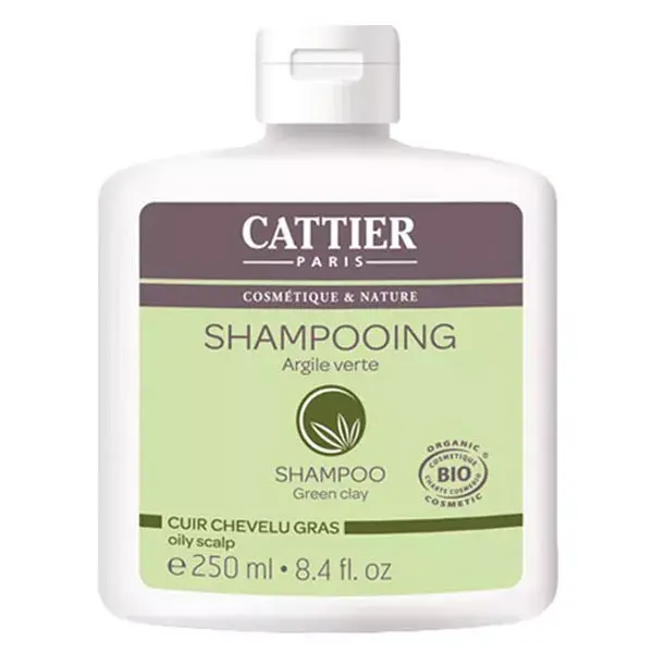 Shampoo de argila verde orgânica Cattier 250ml