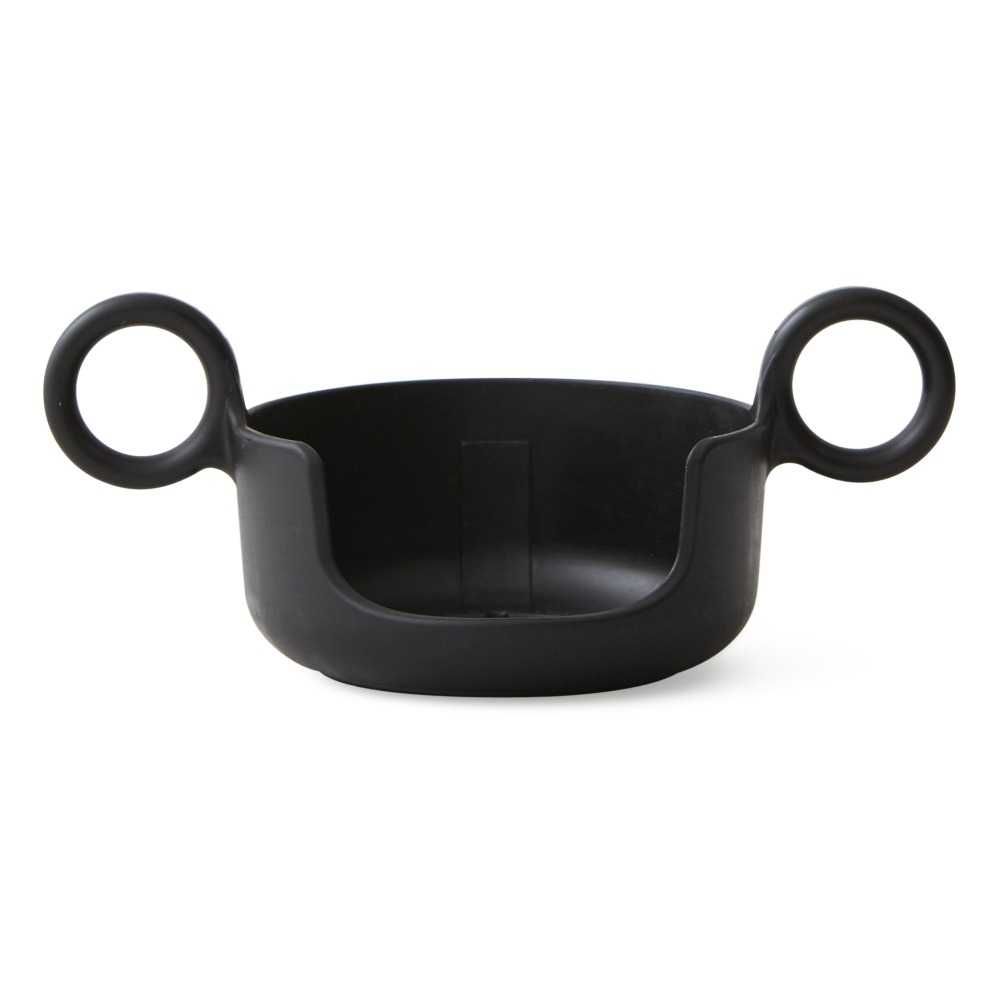 Support pour mug en mélamine Noir Design Letters