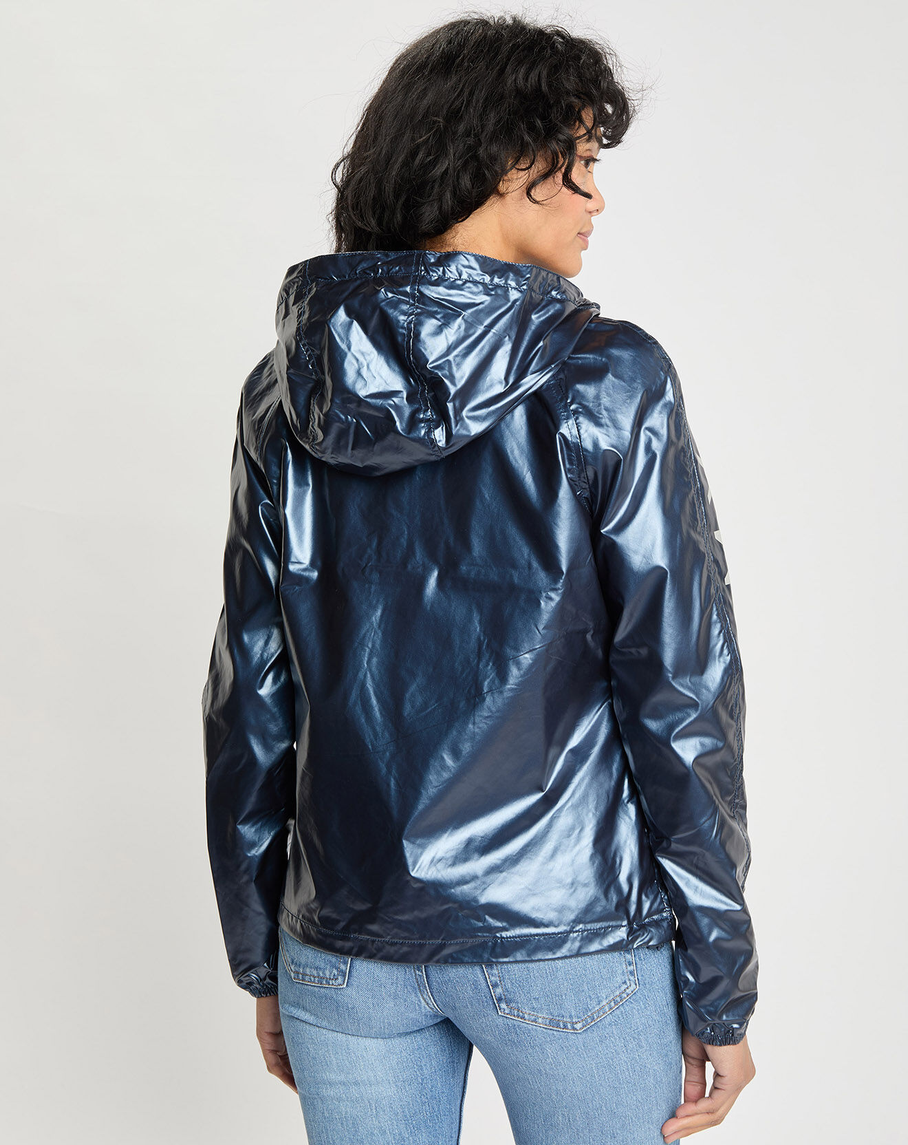 Tommy Jeans Blouson coupe-vent à capuche Basic marine/blanc/rouge
