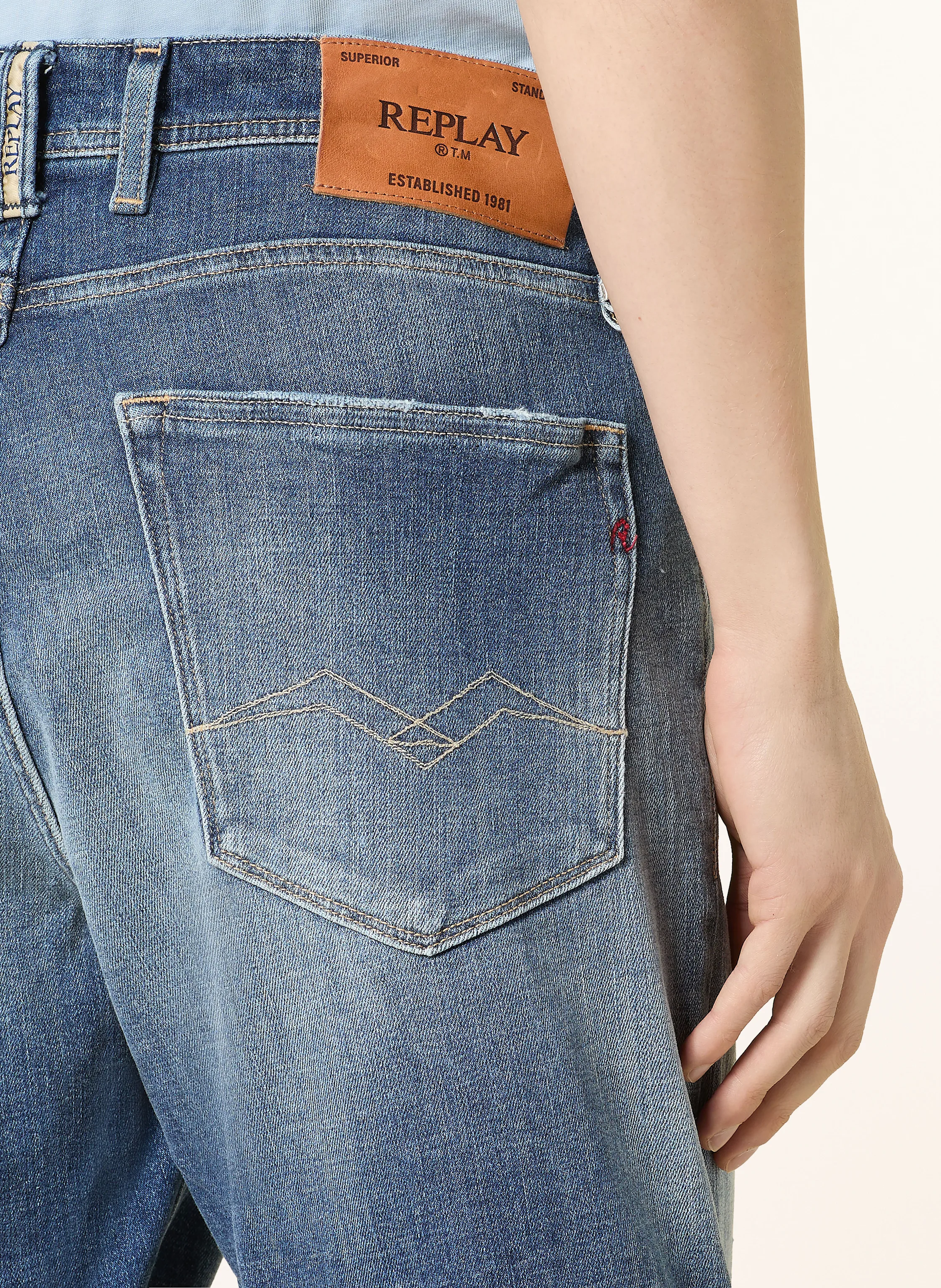 REPLAY Jeansshorts Tapered Fit