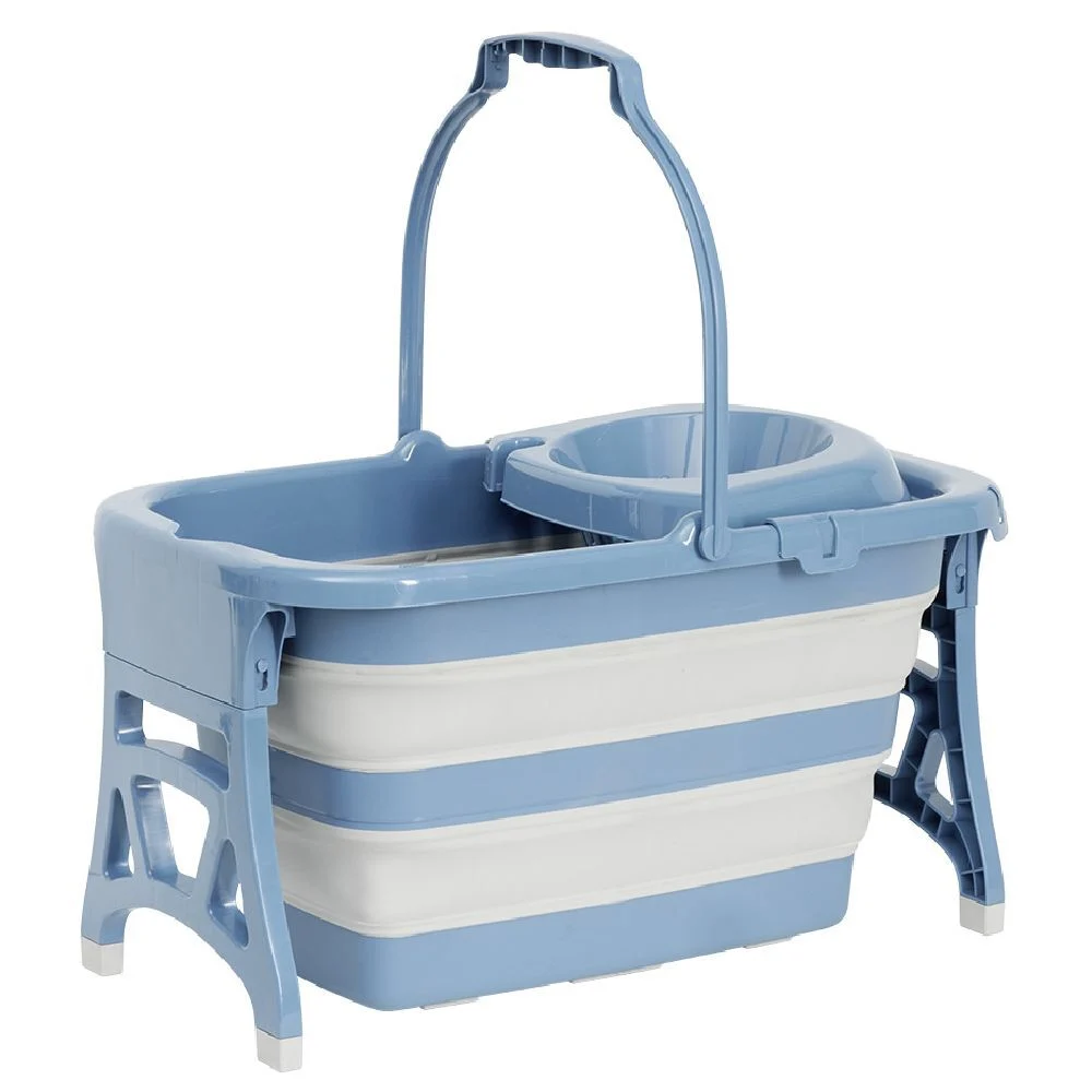 Seau essoreur rétractable 20L bleu