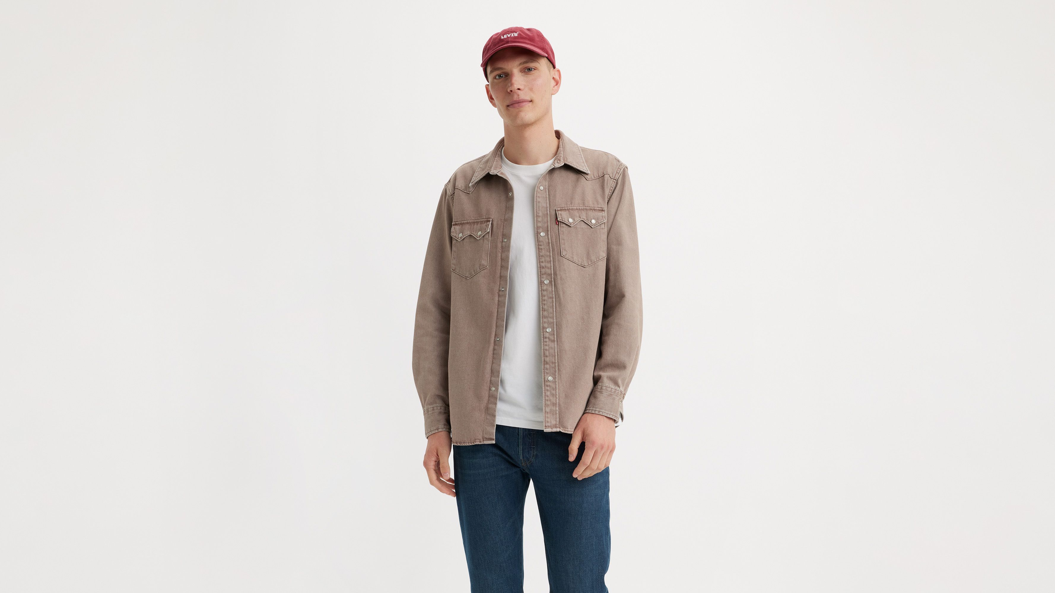 Chemise Western Sawtooth Relaxed - Clark Brown Denim - Marron