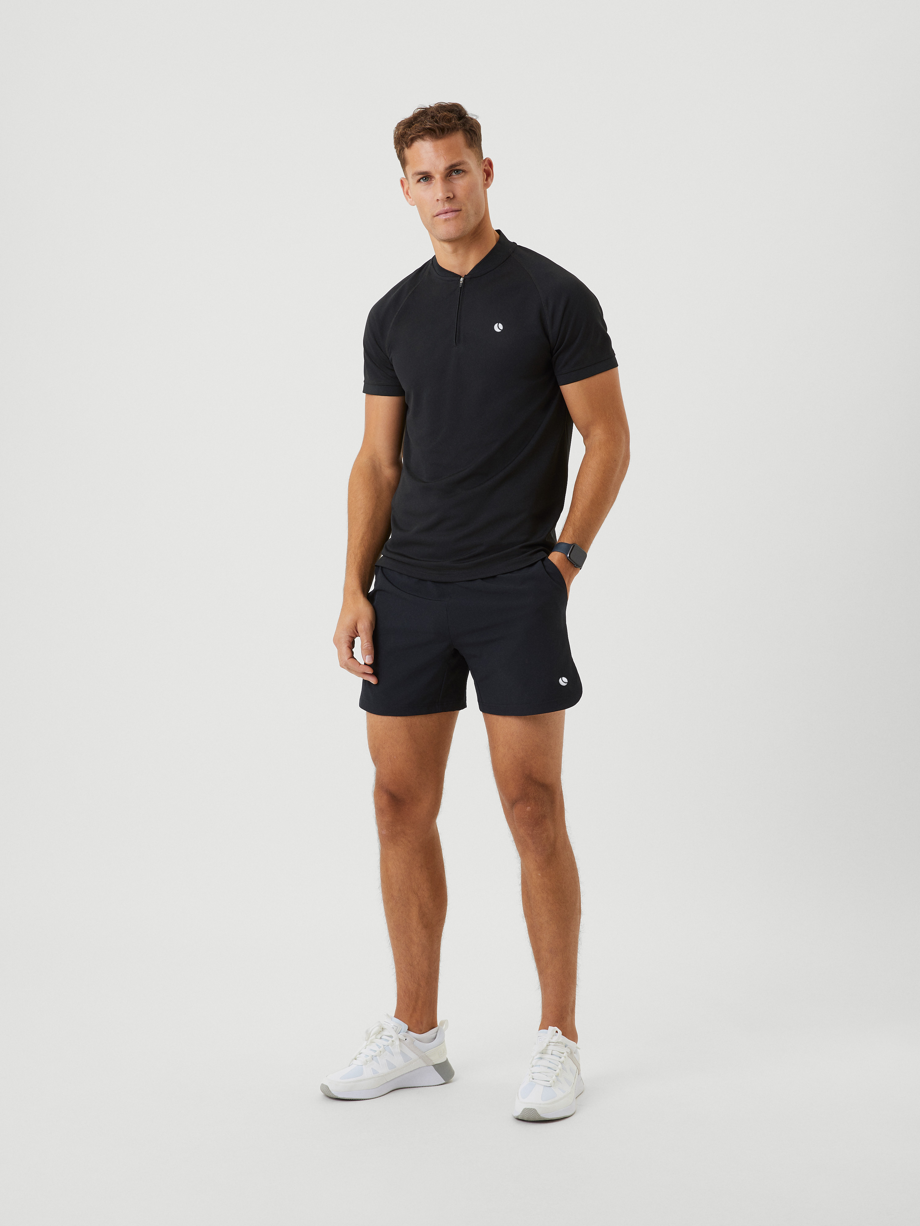 Ace Performance Zip Polo Herre Black Beauty