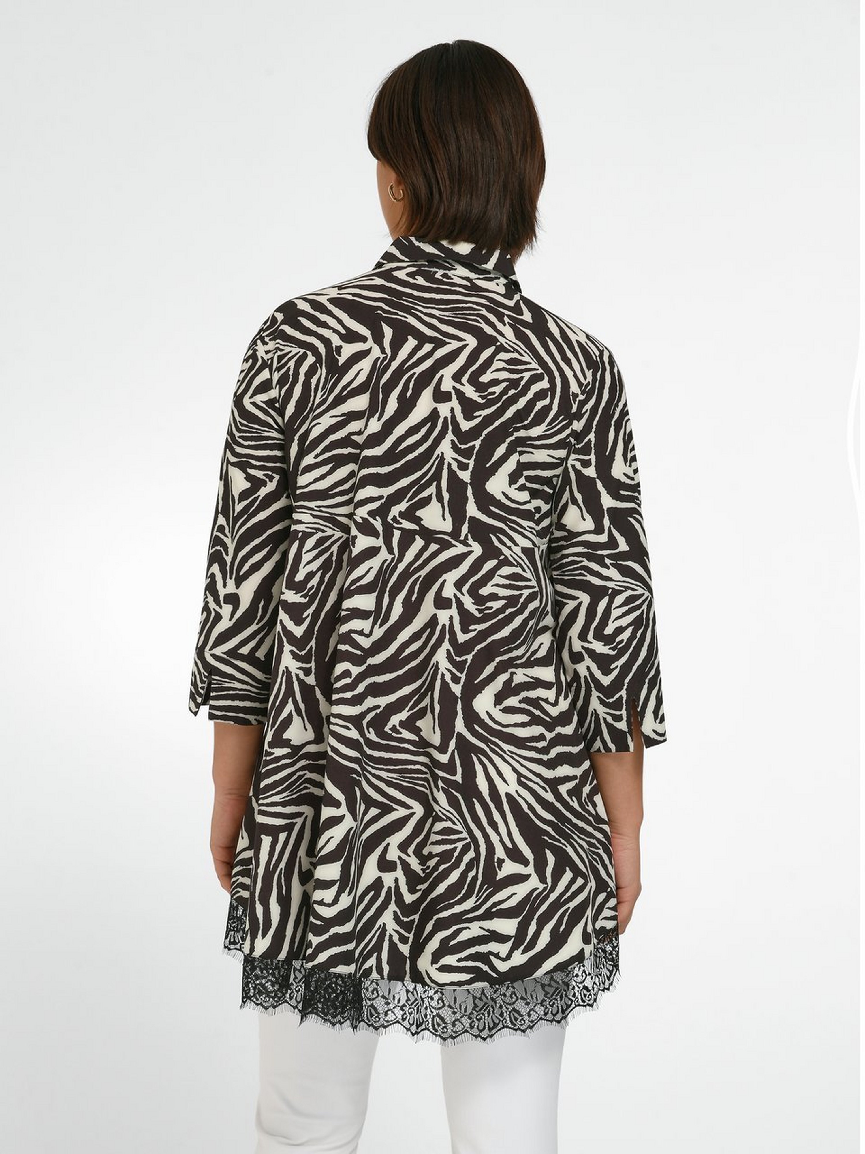 Long-Bluse mit 3/4-Arm