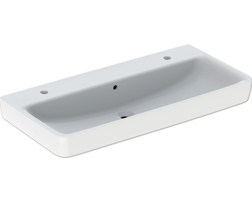 GEBERIT dubbele wastafel Renova Plan 100 cm wit met KeraTect® speciaal glazuur 501883008
