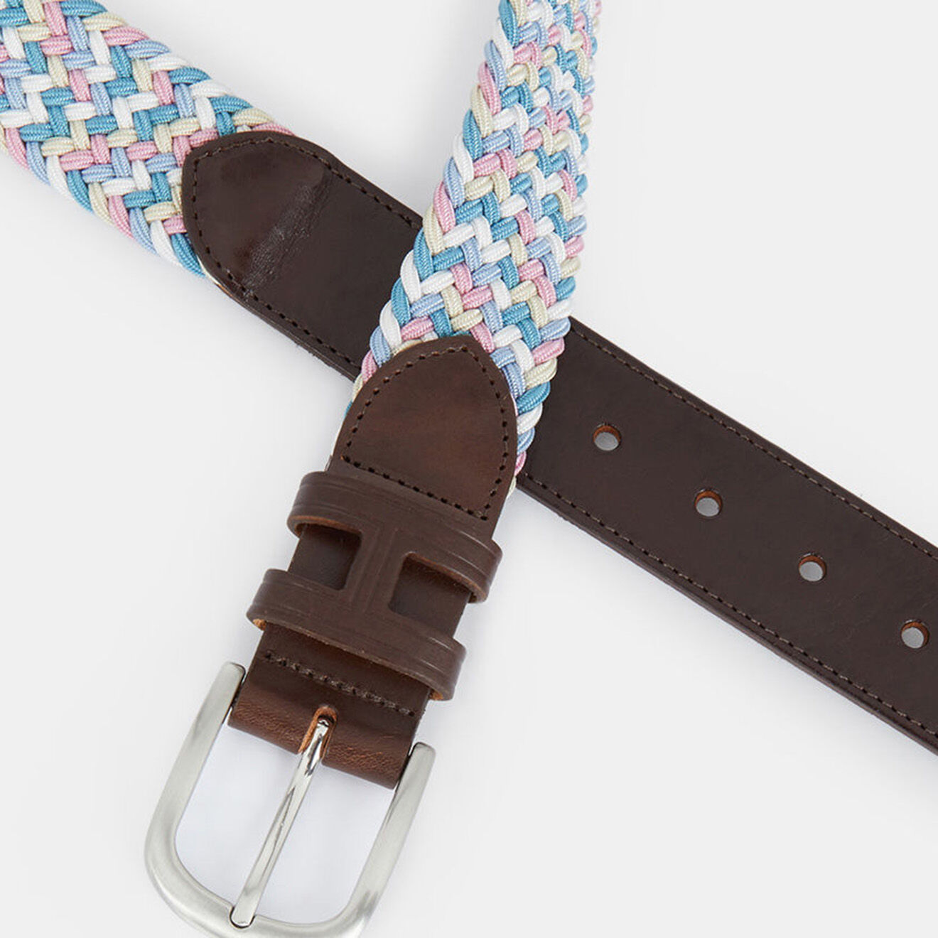Hackett London Ceinture Tressée Tissu bleu/rose