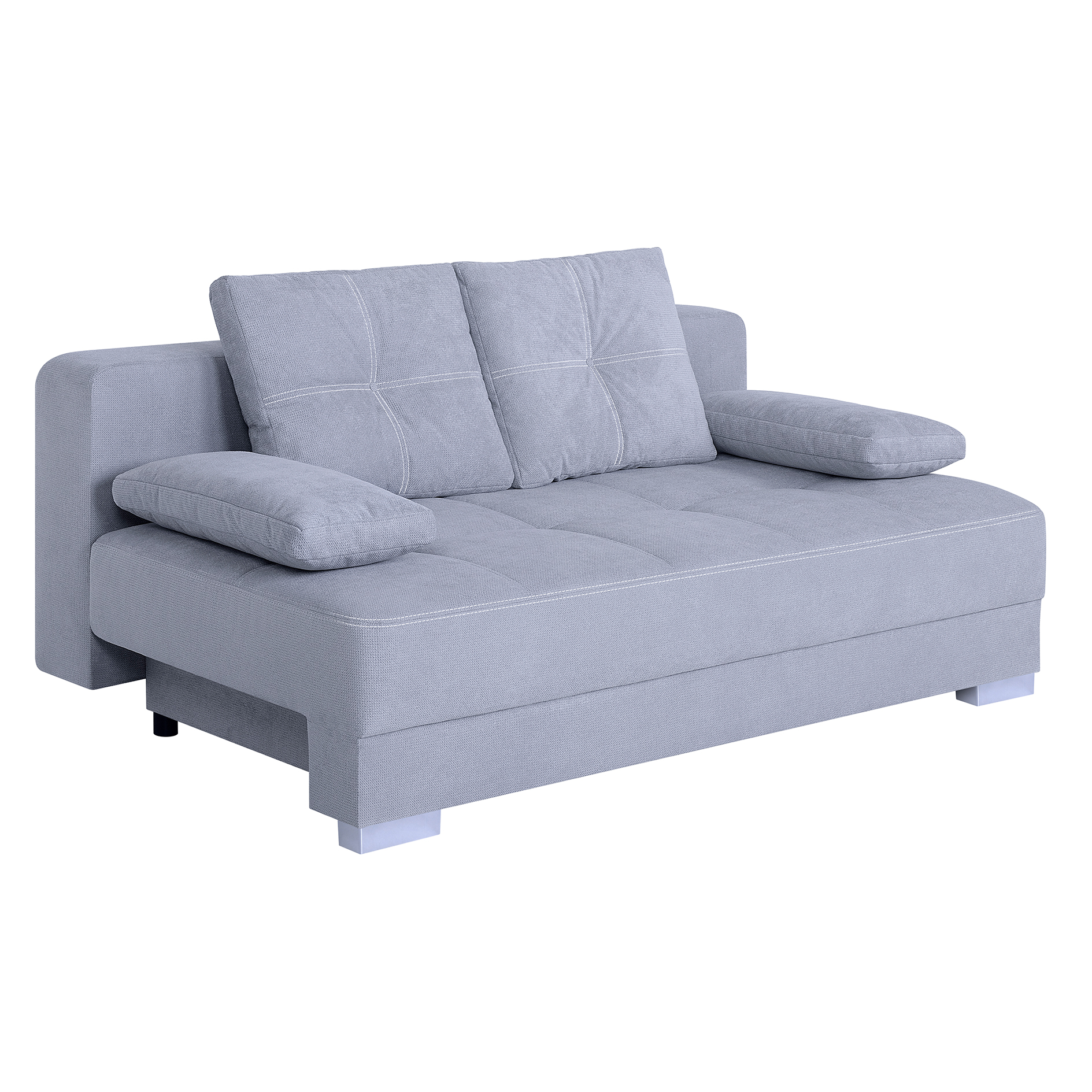 Schlafsofa - grau - mit Staukasten - Dauerschläfer