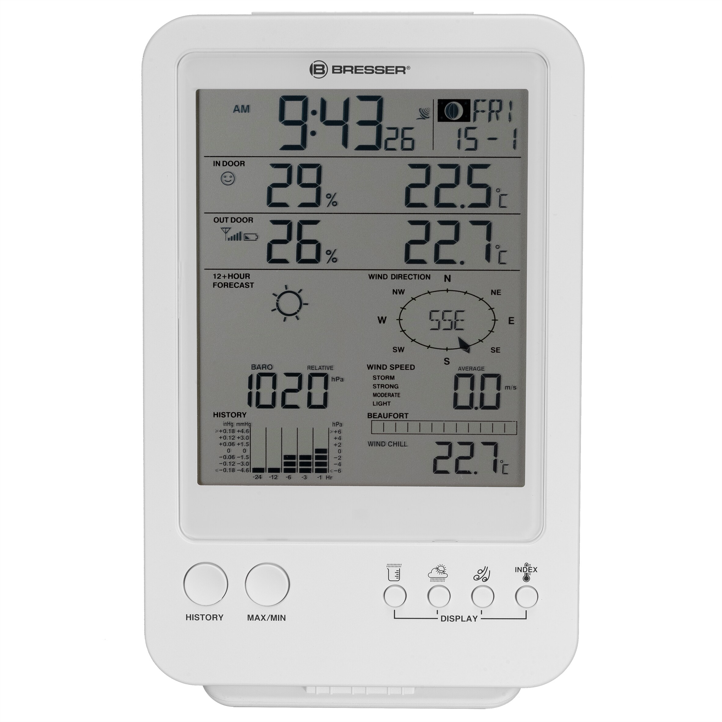 BRESSER 5-in-1-Wetterstation weiß