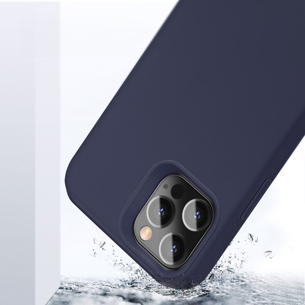 iPhone 12 / 12 Pro Cloud Series Silikon Case Hülle mit Kameraschutz - Dunkelblau