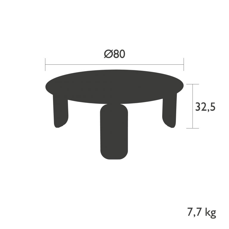 Fermob Bebop salontafel Ø 80cm Nutmeg