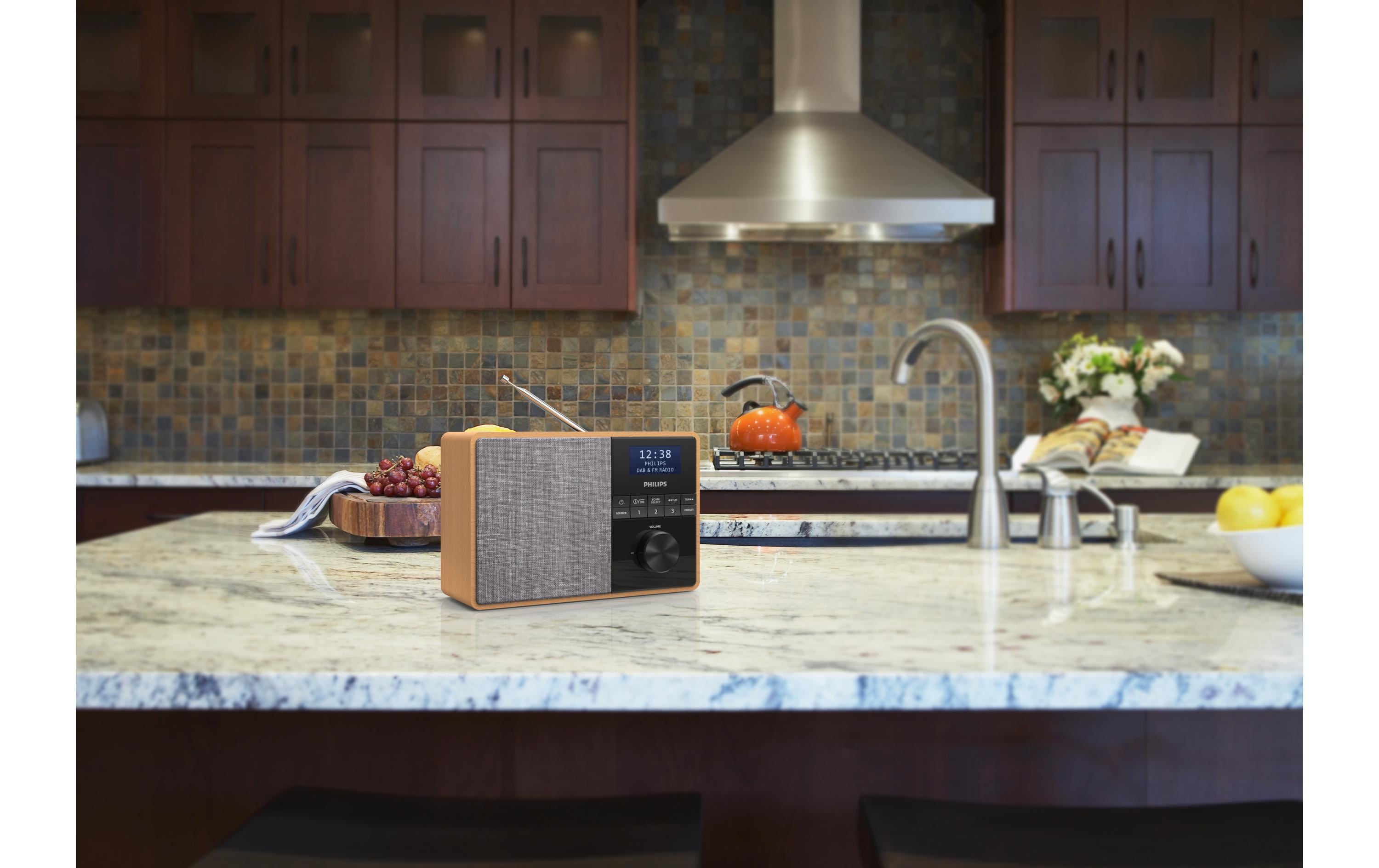 DAB+ Radio TAR5505 Braun/GrauTragbares Radio / Küchenradio