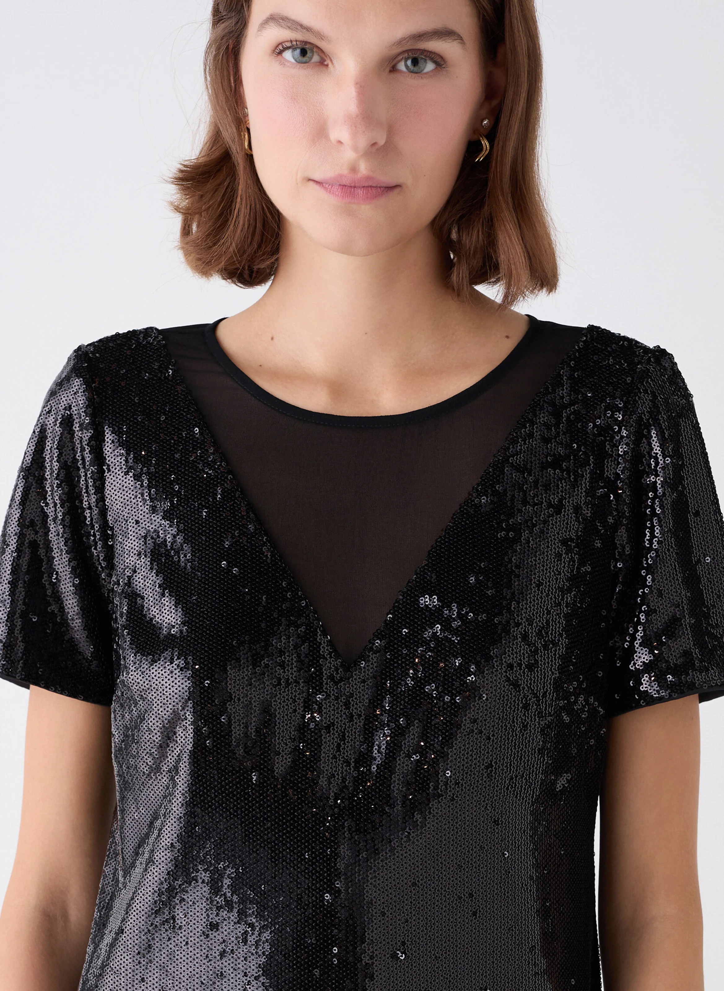 RJOY - Robe courte à sequins | Noir