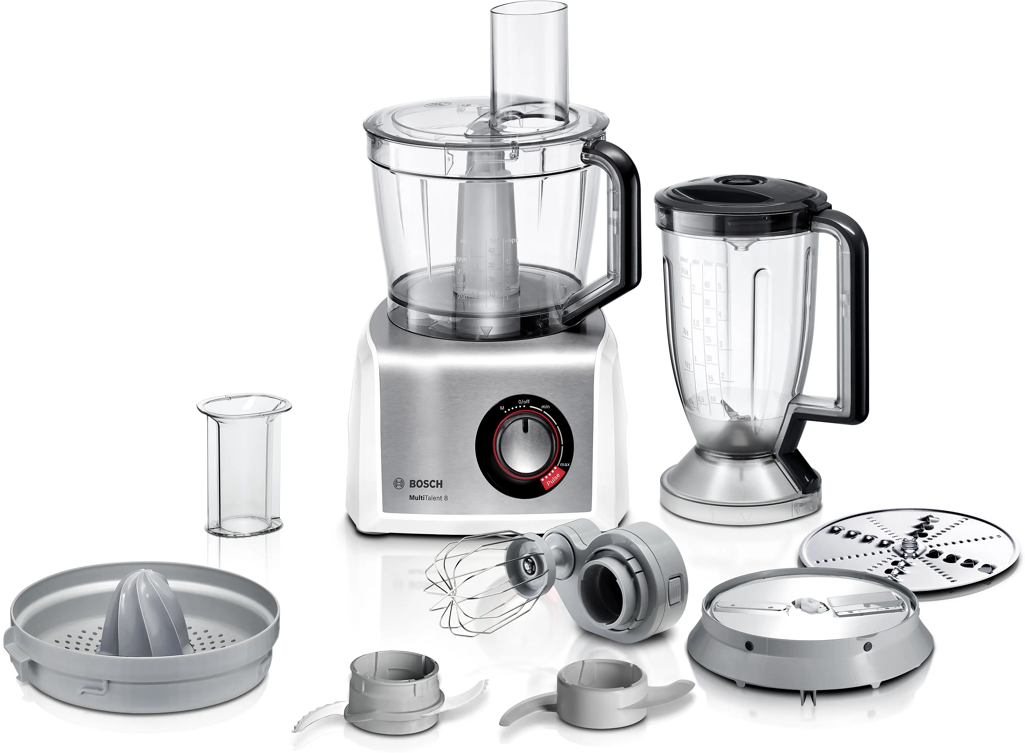 Food processor MultiTalent 8 1250 W Wit, RVS MC812S820