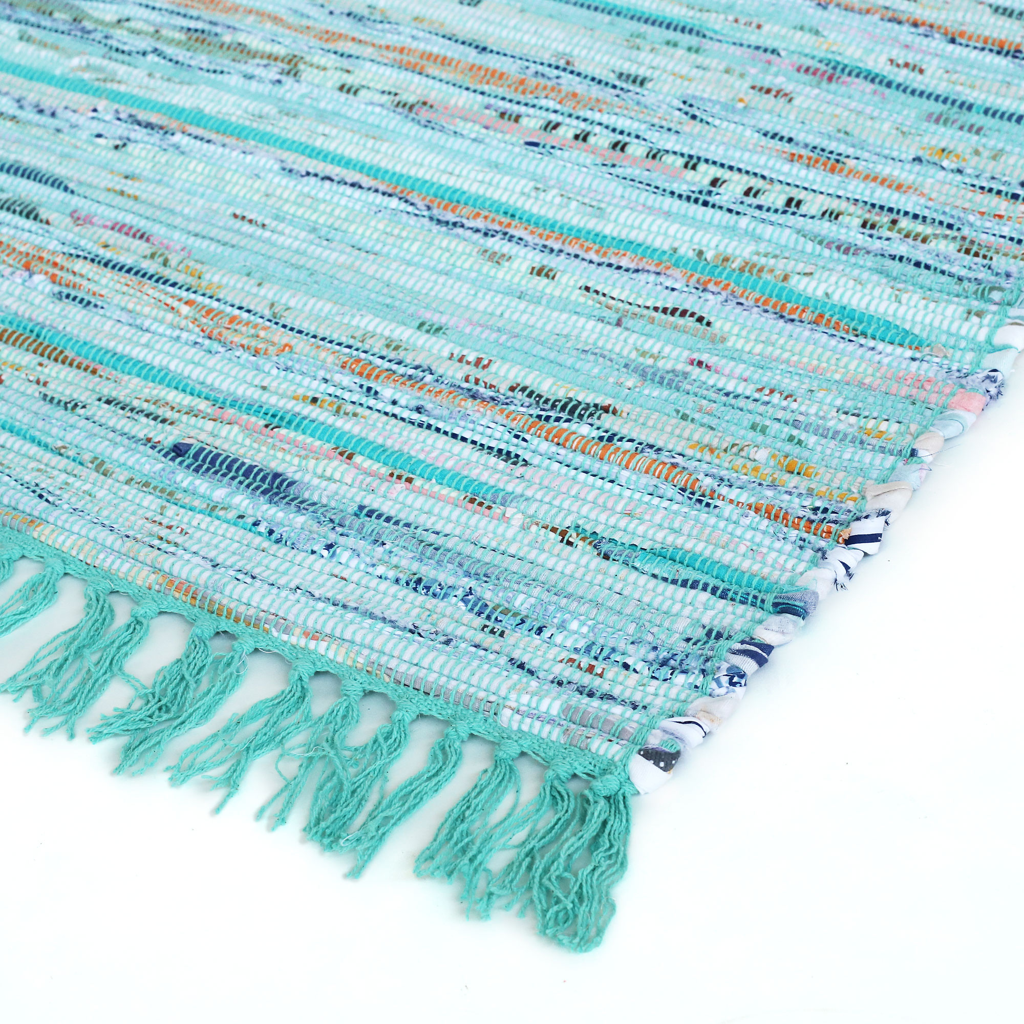 Mini-Rug 'Winita', türkis, multicolor, B 90 cm, L 60 cm von fischer's lagerhaus