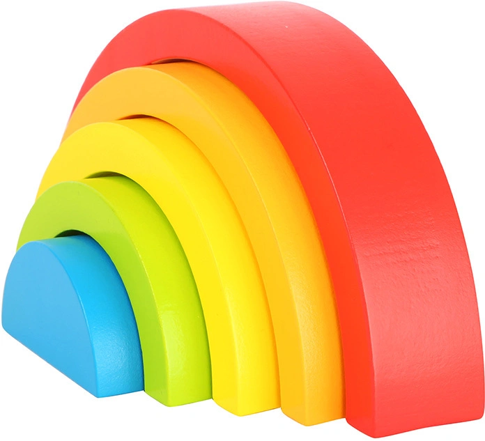 Holzbausteine REGENBOGEN 5-teilig aus Holz