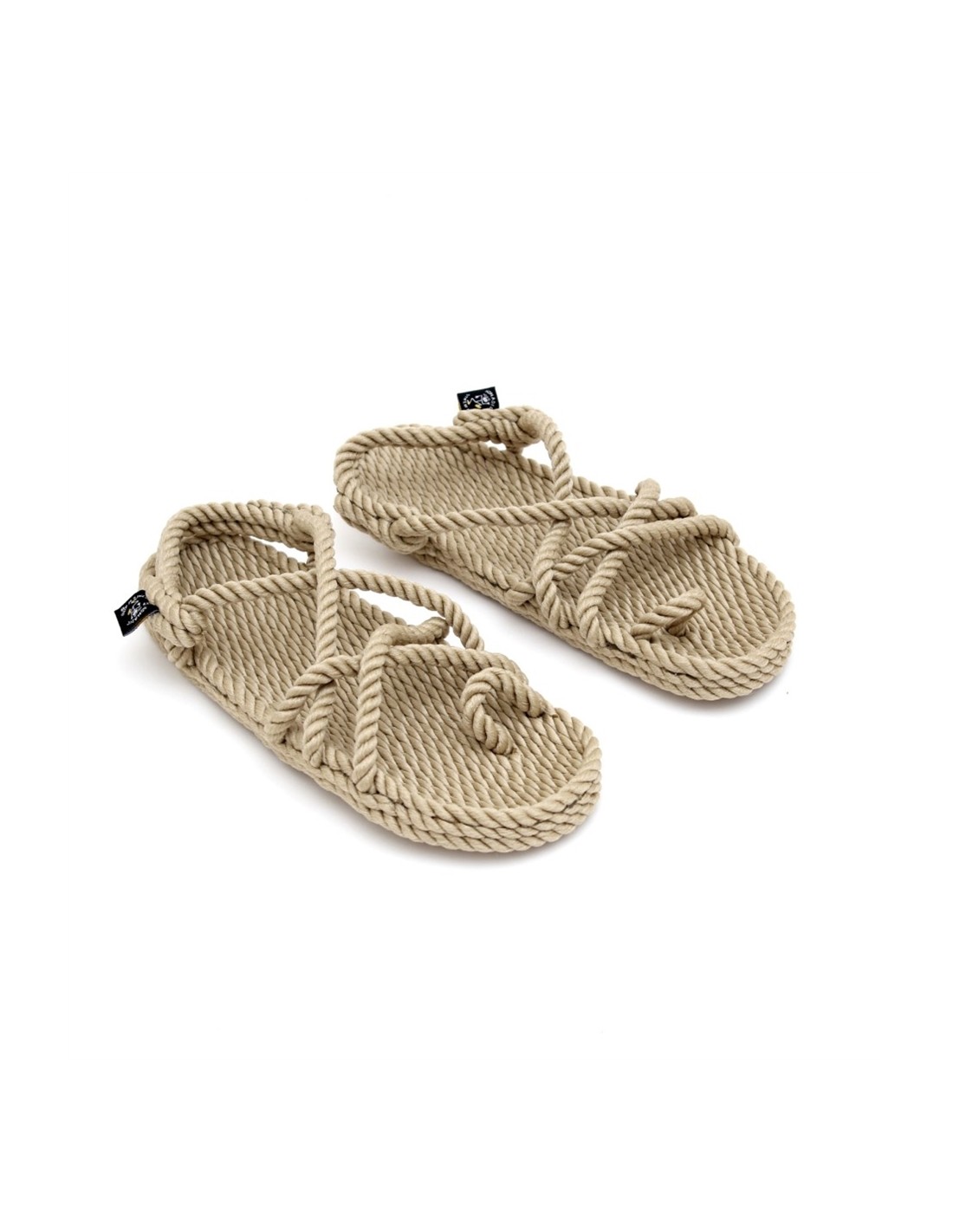 nomadic Sandales Femme toe joe beige en corde