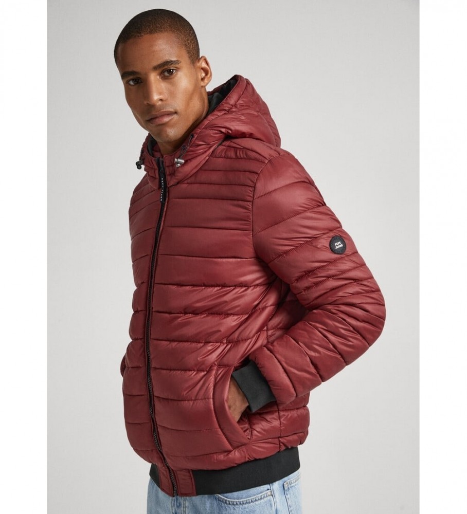 Jaqueta Pepe Jeans Billy Down, cor bordô