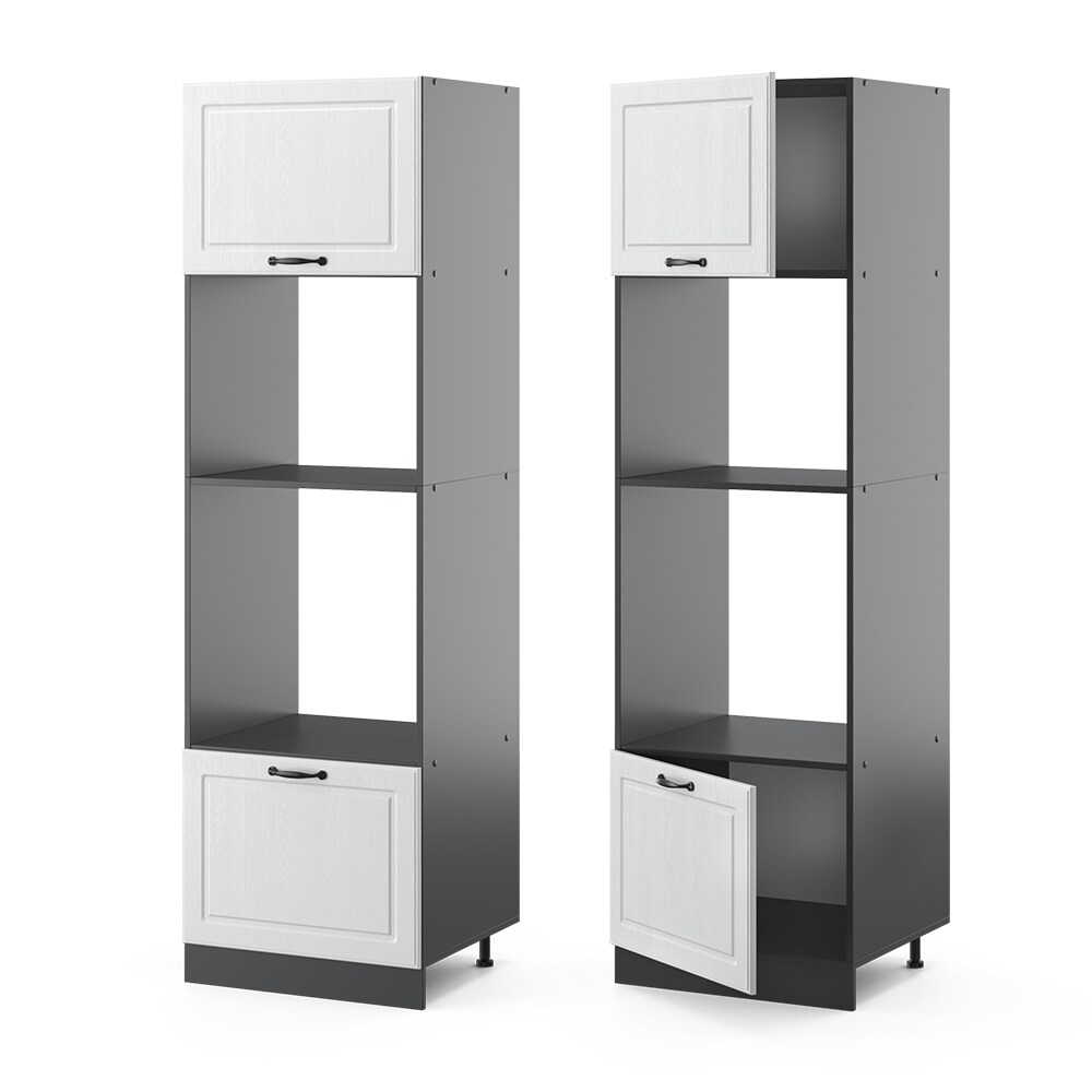 Vicco Mikrowellenumbauschrank 60 cm Anthrazit Küchenschrank Unterschrank Küchenzeile R-Line