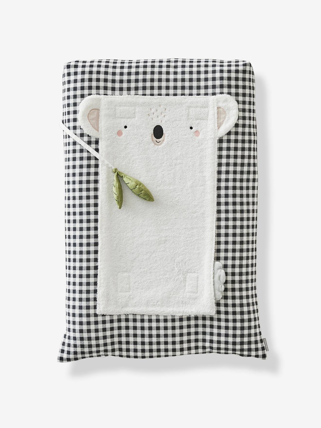 Trocador Mini Zoo com capa + 2 tapetes médios pretos estampados