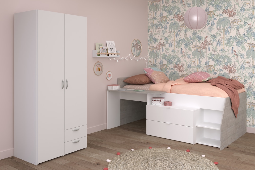 Parisot Kinderzimmer MILKY 14 2-teilig weiß/ grau