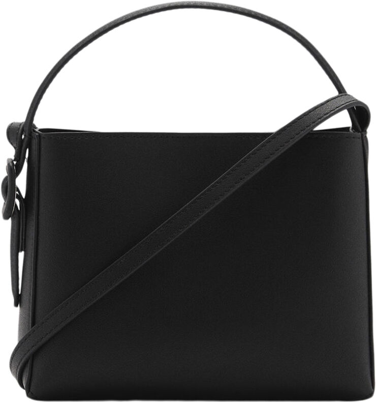 MANGO Shopper bag with buckle Black