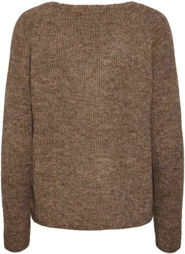 pieces V-Ausschnitt-Pullover »PCELLEN LS V-NECK KNIT NOOS BC«, mit Wolle