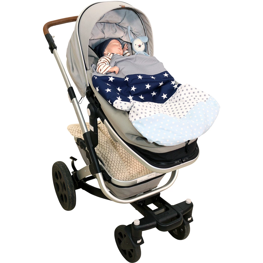 Ullenboom Babydecke & Kuscheldecke 70X100 cm Blau Hellblau Grau