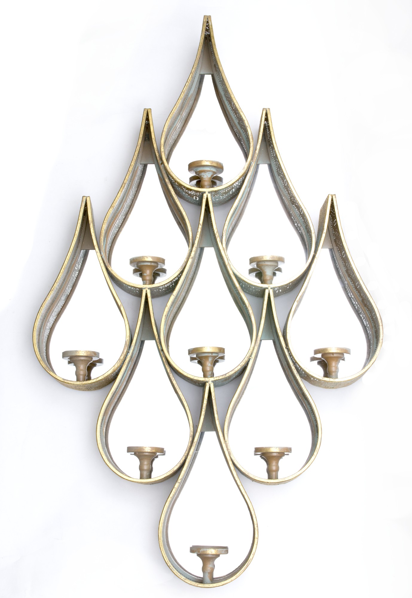 Kerzenwandhalter 'Devotion', antik-gold, B 72 cm, H 115 cm von fischer's lagerhaus
