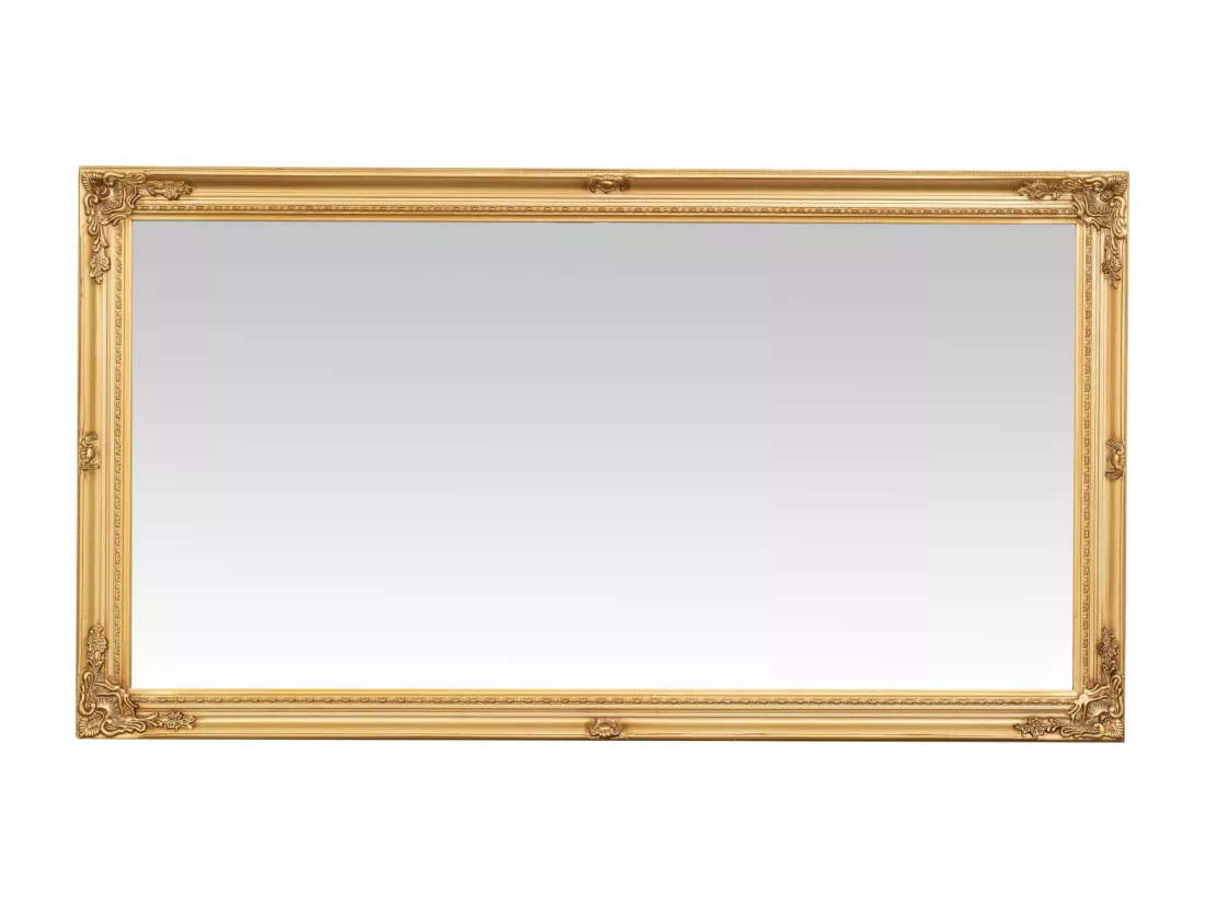 Miroir mural salle de bain, salon, chambre - Bois - 61x32 cm