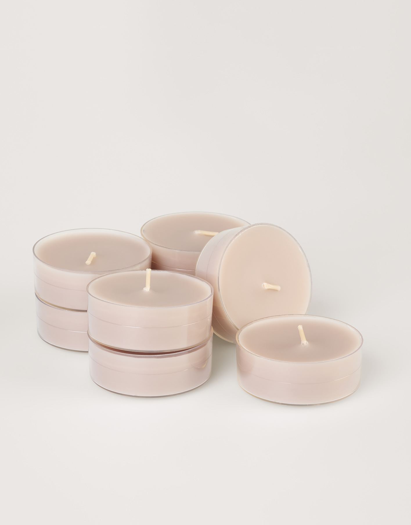 Store telys beige - 6x2 cm
