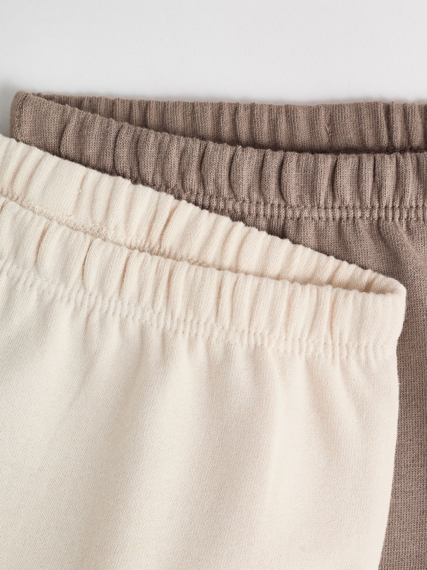 Neutraal met beren - Baby 100% Cotton Leggings 2 Pack (0mths-2yrs)