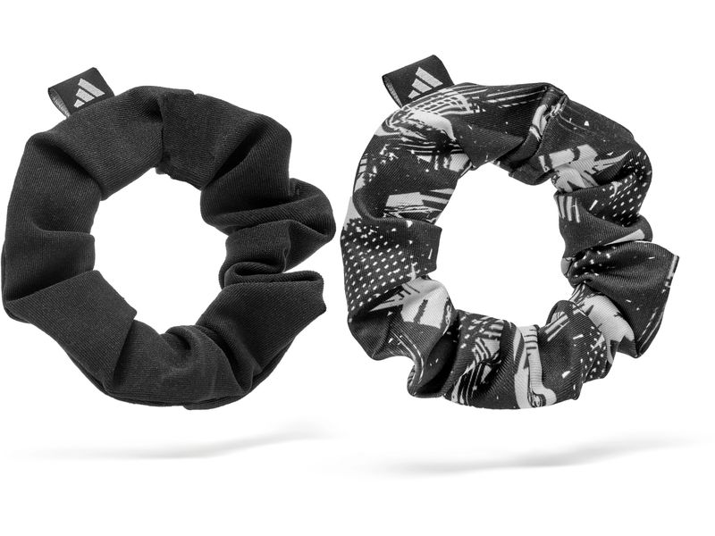 adidas Hair Scrunchies Schwarz und Weiss Haargummis