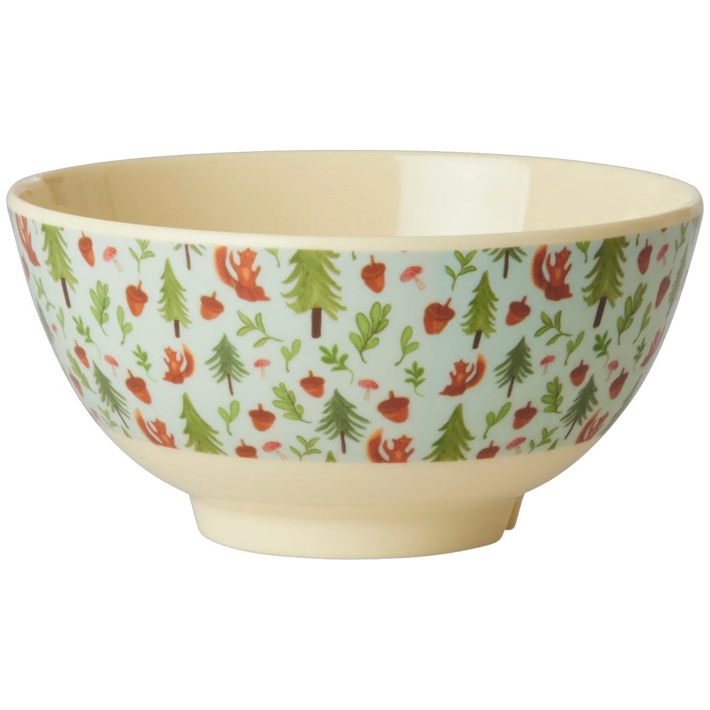 Køb Rice melaminskål med bue happy forest print - medium - 700 ml