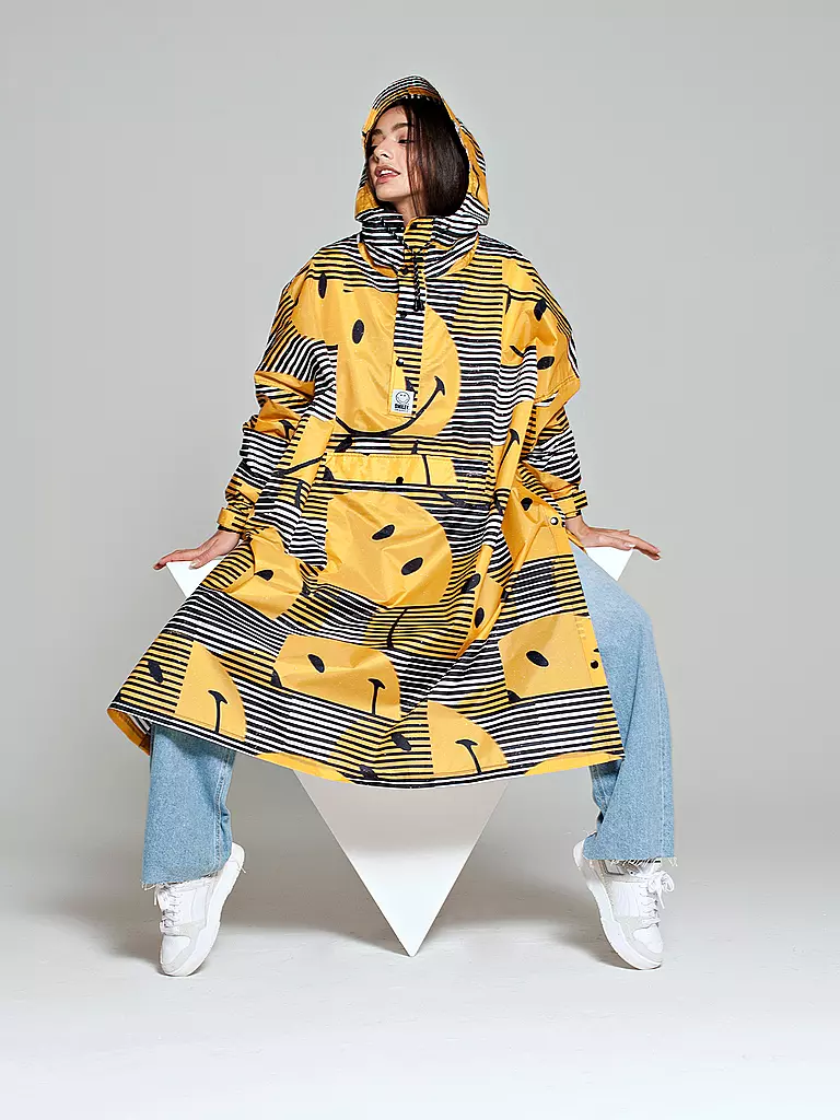 RAINKISS Regenjacke - Regenponcho SUNSET SMILEY gelb