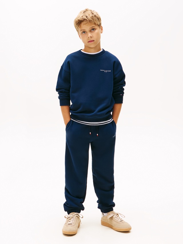 Tommy Hilfiger Langarmshirt & Hose »MINI CORP C-NECK SWEATSHIRT SET«, 2 Stk. Kinder bis 16 Jahre