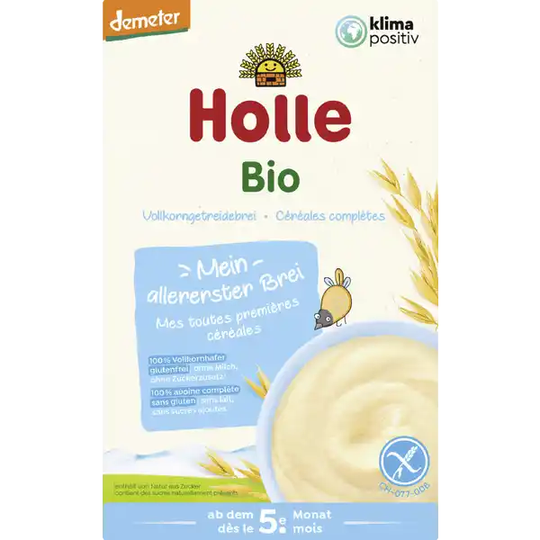 Bio-Vollkorngetreidebrei Mein allererster Brei Hafer ab dem 5. Monat