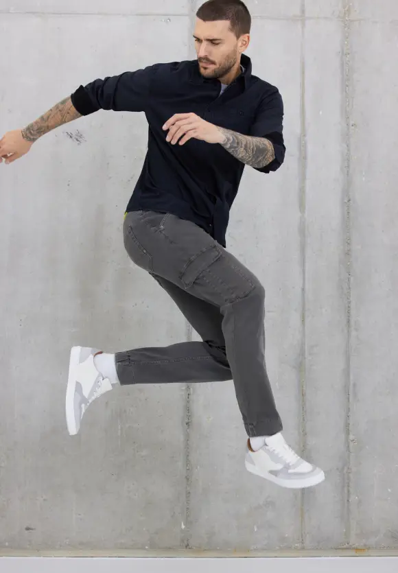 Regular Fit Joggpants - steel grey washed