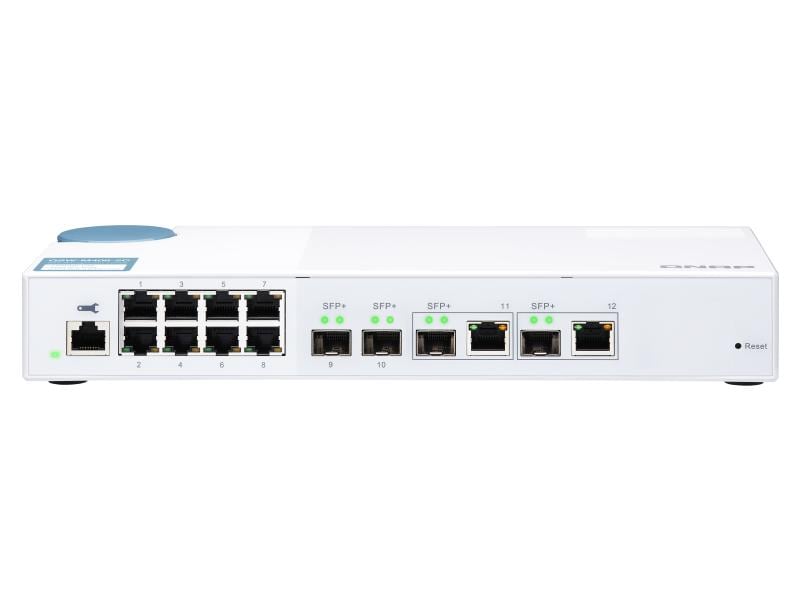 QNAP SFP  Switch QSW-M408-2C 12 Port QNAP QSW-M408-2C, Switch 8-Port 10GbE