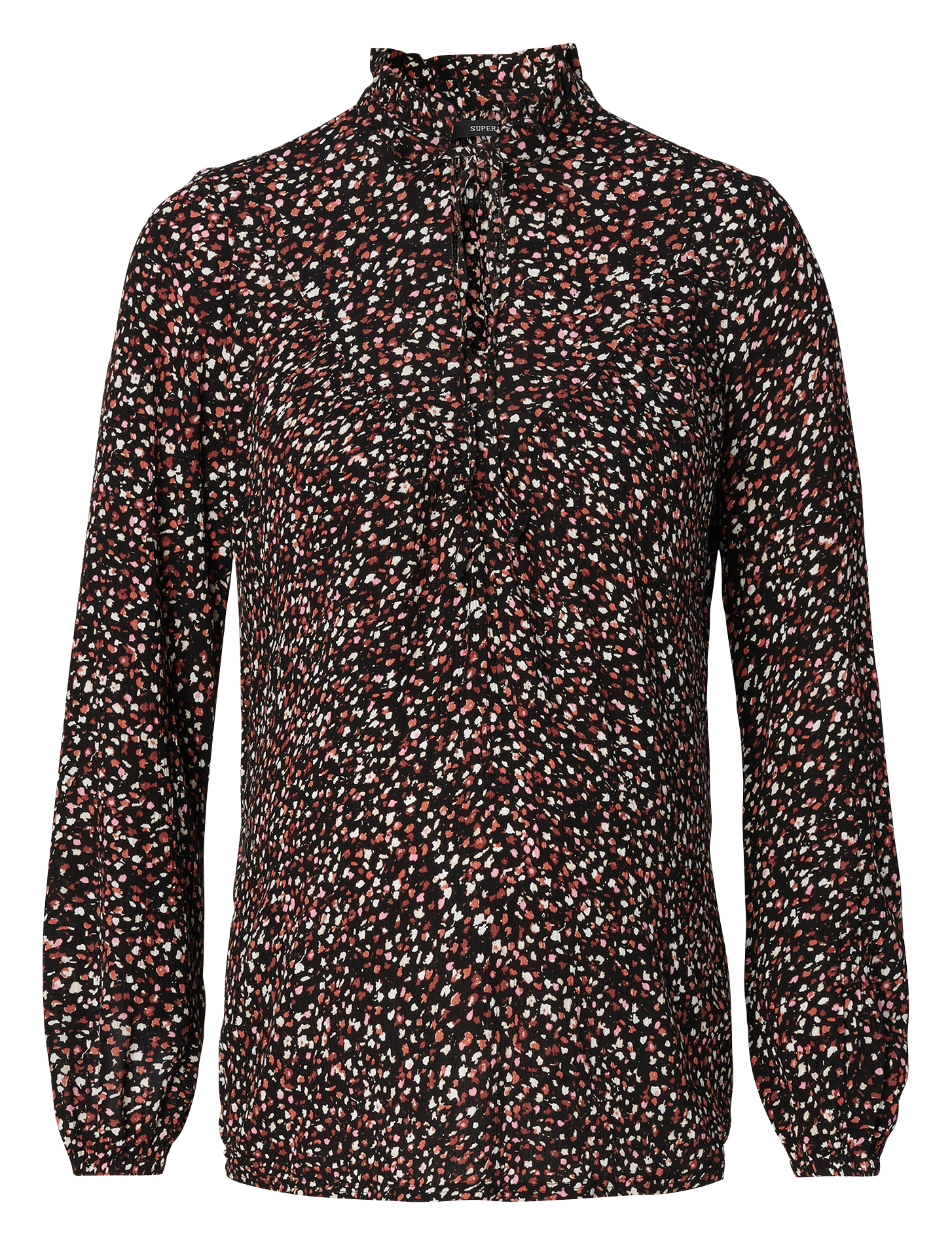 AMBLE - Chemisier de grossesse à motifs | Noir