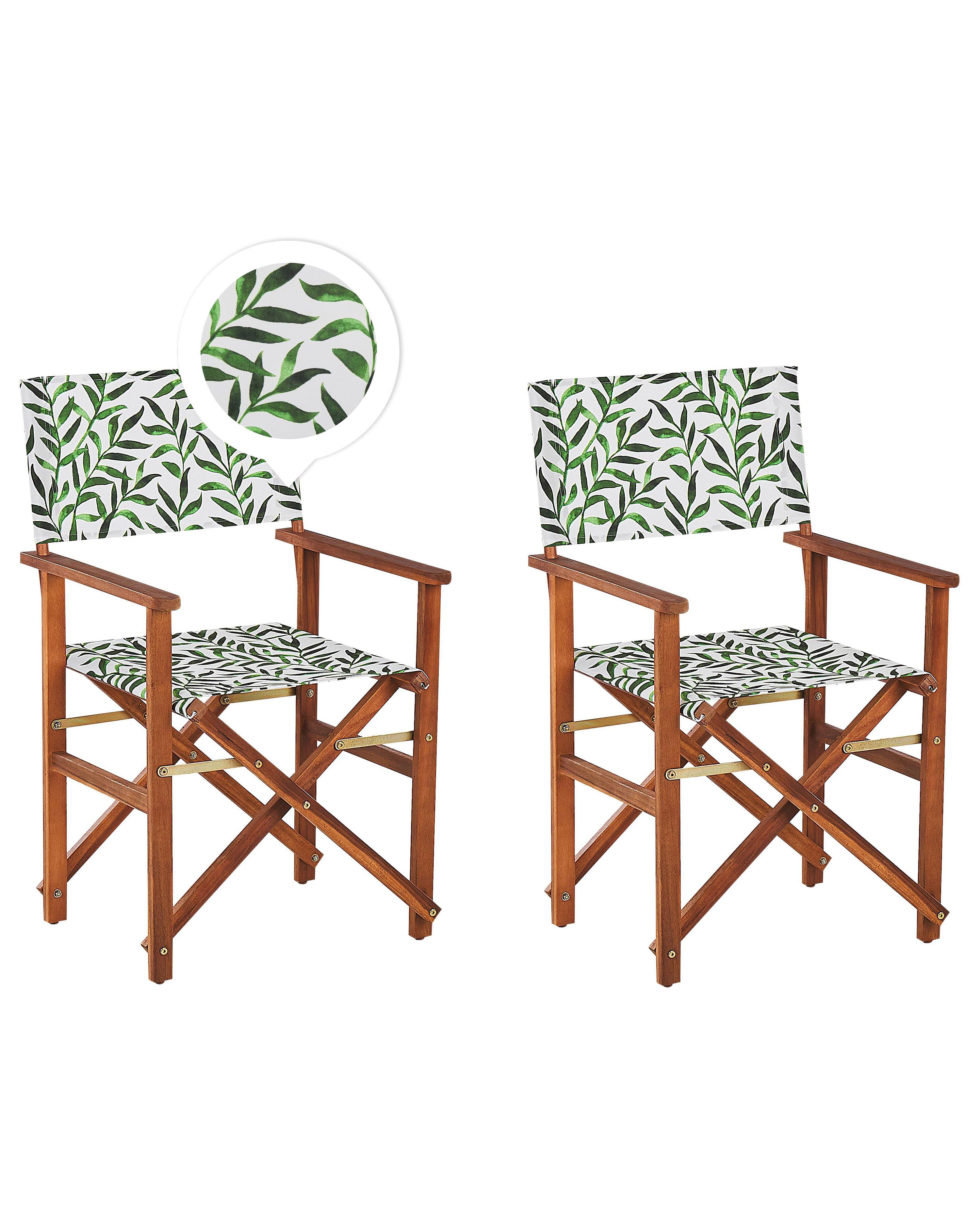 Set van 2 tuinstoelen CINE Acaciahout Donkerbruin