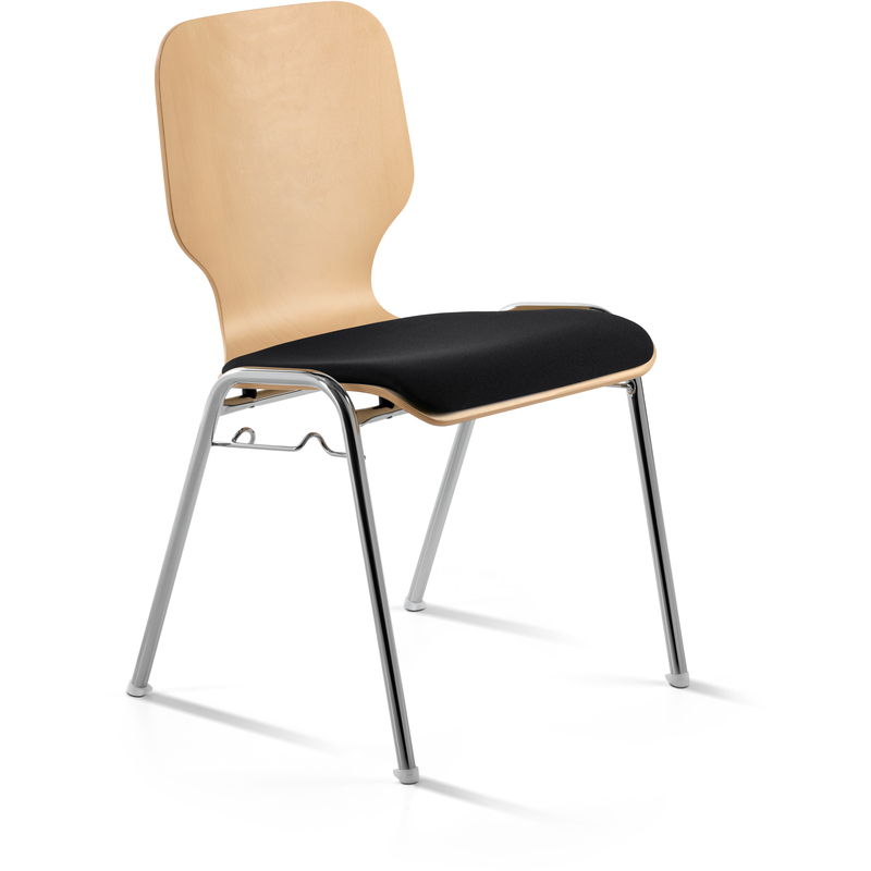 Mayer Wood Comfort Besucherstuhl, schwarz/buche