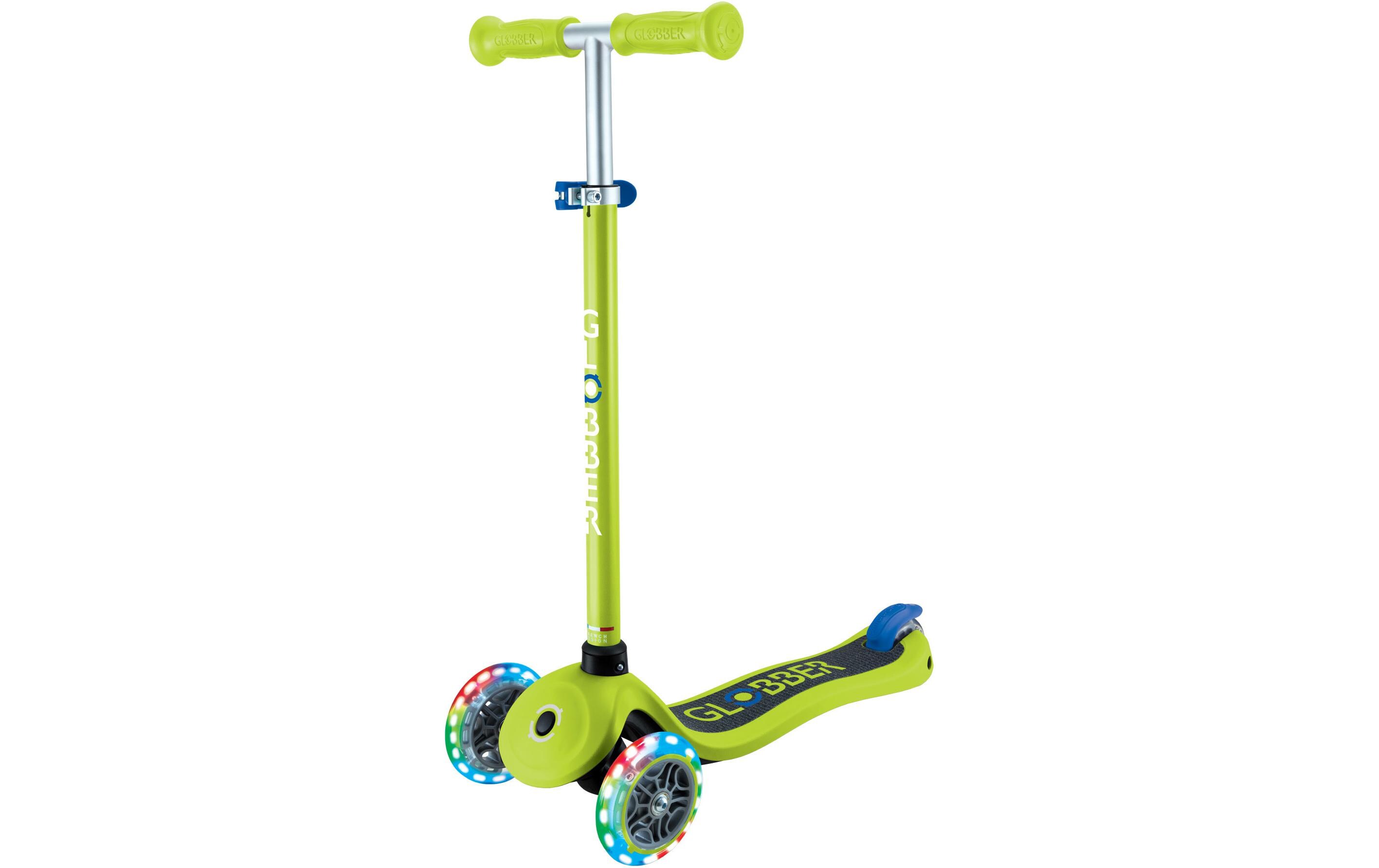 Scooter Primo Lights Limettengrün3-Rad-Roller mit Beleuchtung für Kinder