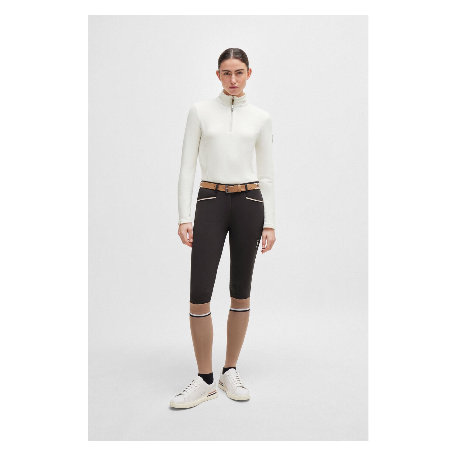 BOSS EQUESTRIAN Fleecepullover Nika  - white