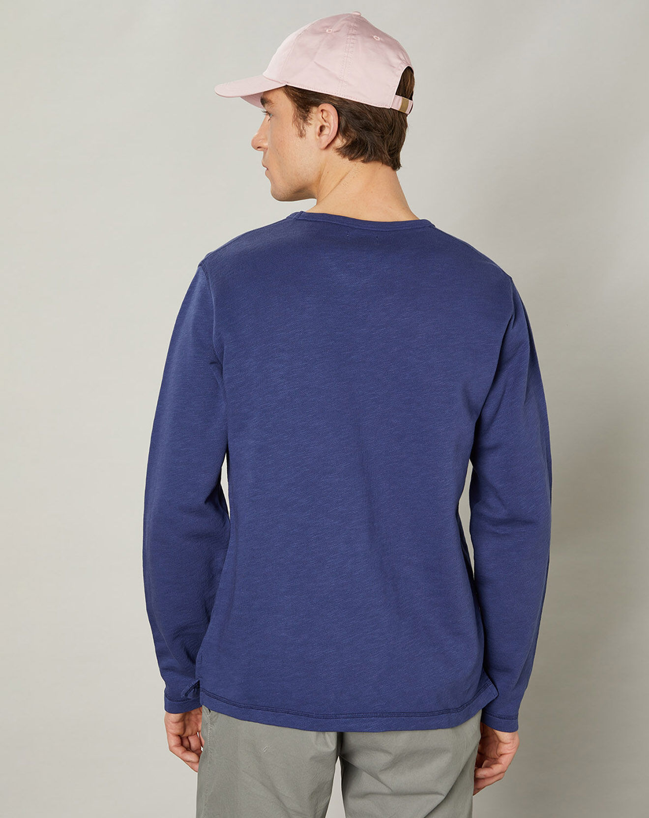 Hartford Sweat Light Crew bleu worker