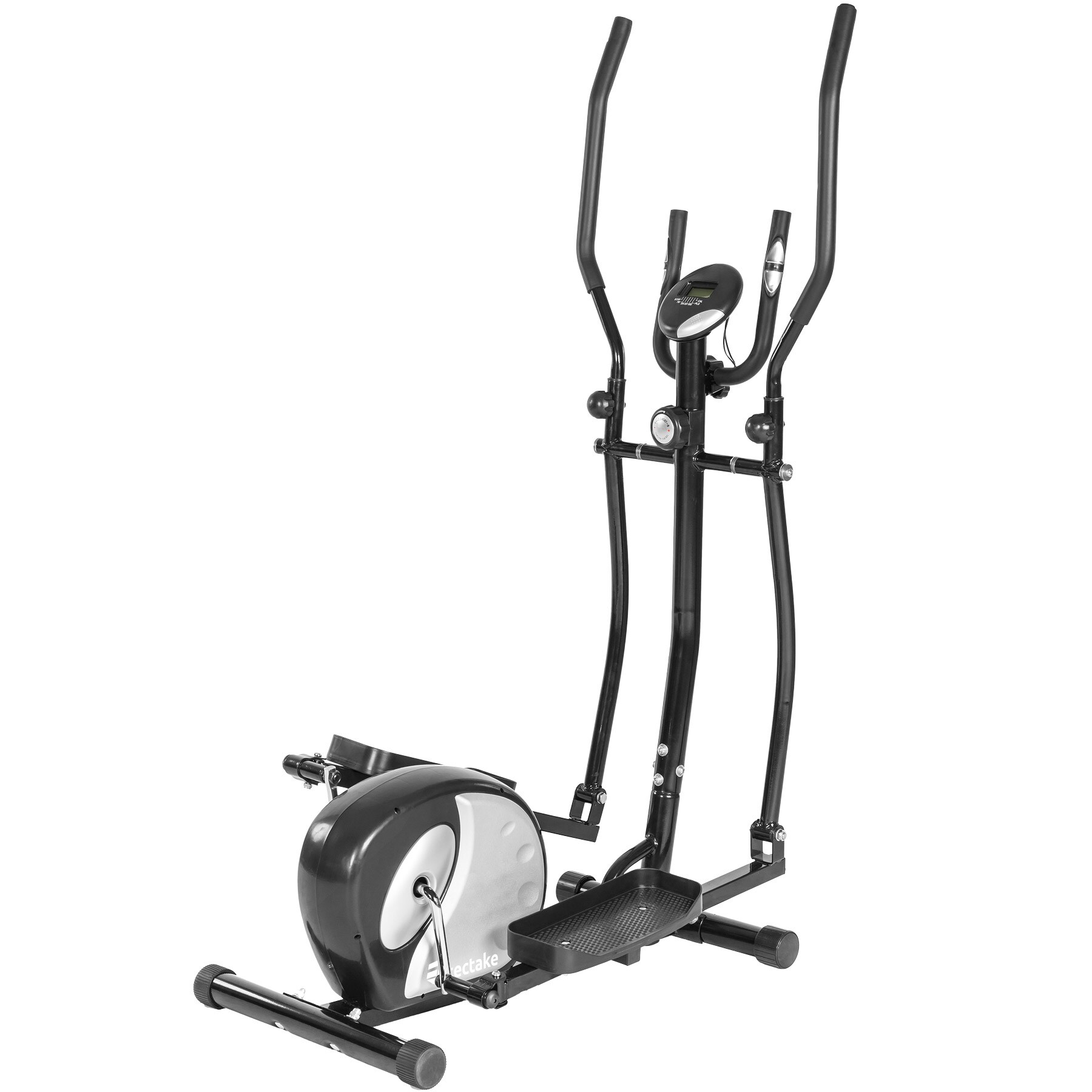 tectake® Crosstrainer, 8 Schwierigkeitsstufen, gepolsterte Griffe, inklusive Trainingscomputer