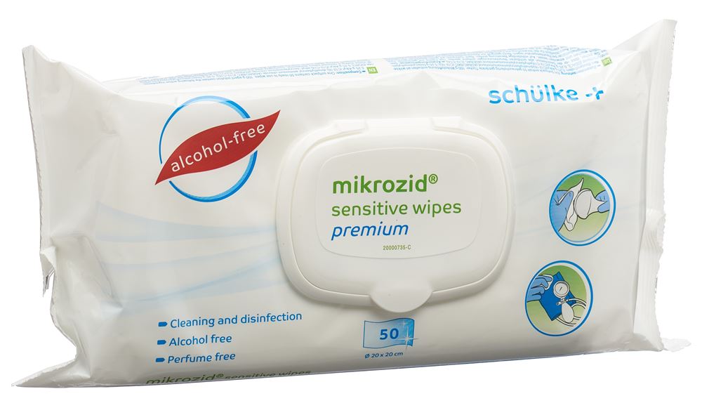 MIKROZID Sensitive wipes premium Btl 50 Stk